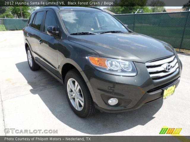 2012 Hyundai Santa Fe Limited V6 in Black Forest Green
