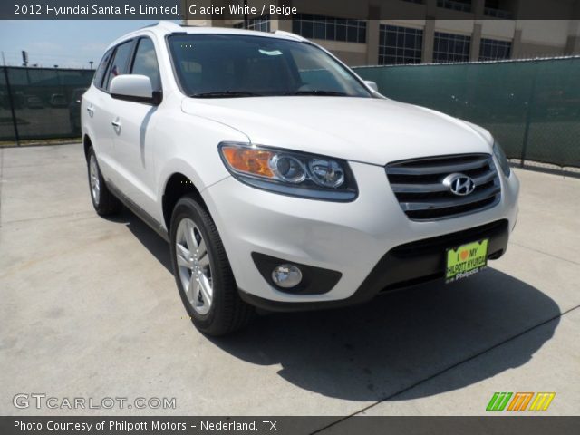 2012 Hyundai Santa Fe Limited in Glacier White