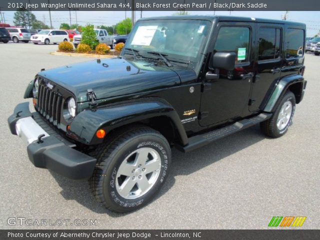 2012 Jeep Wrangler Unlimited Sahara 4x4 in Black Forest Green Pearl