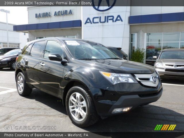 2009 Acura MDX Technology in Formal Black