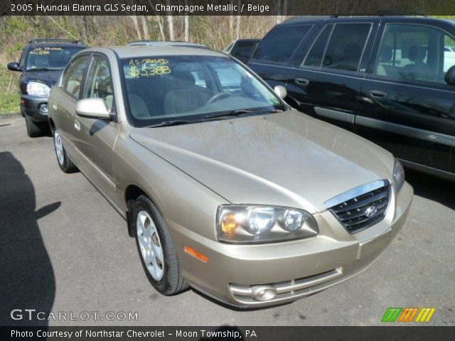2005 Hyundai Elantra GLS Sedan in Champagne Metallic