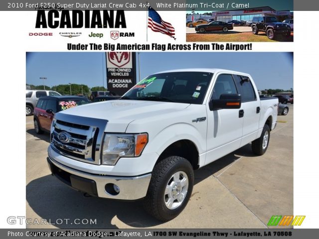 2010 Ford F250 Super Duty Lariat Crew Cab 4x4 in White Platinum Tri-Coat