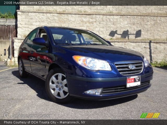 2008 Hyundai Elantra GLS Sedan in Regatta Blue Metallic