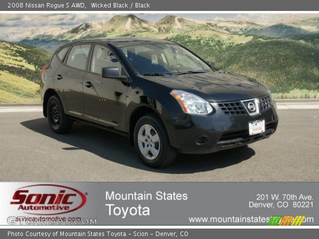 2008 Nissan Rogue S AWD in Wicked Black