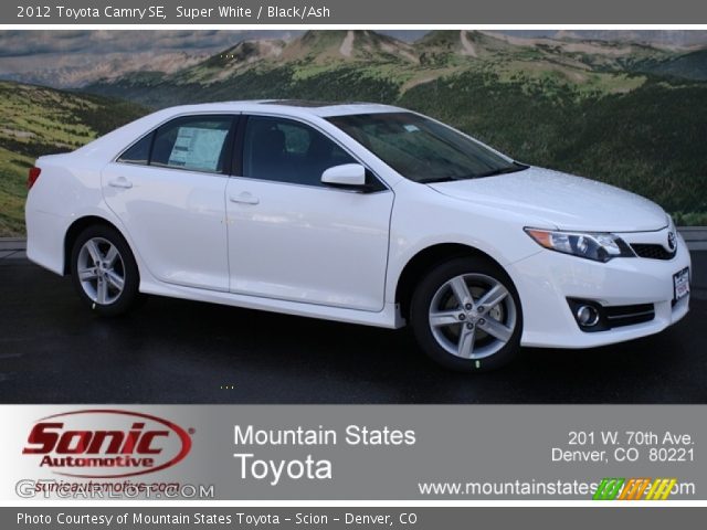 2012 Toyota Camry SE in Super White