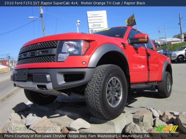 2010 Ford F150 SVT Raptor SuperCab 4x4 in Molten Orange Tri Coat