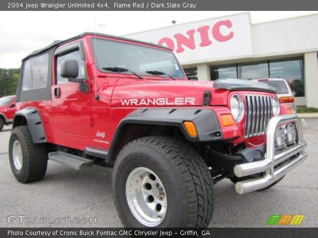 2004 Jeep Wrangler Unlimited 4x4 in Flame Red