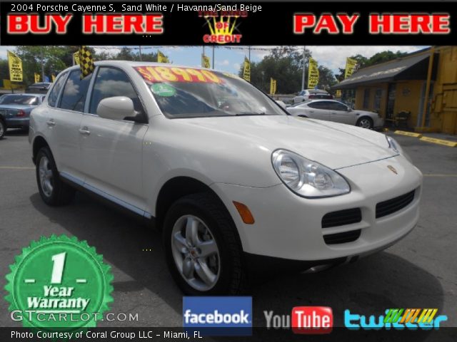 2004 Porsche Cayenne S in Sand White