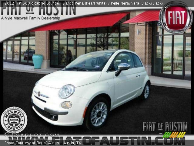 2012 Fiat 500 c cabrio Lounge in Bianco Perla (Pearl White)