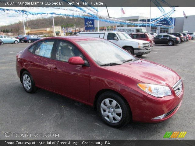 2007 Hyundai Elantra GLS Sedan in Redfire Pearl