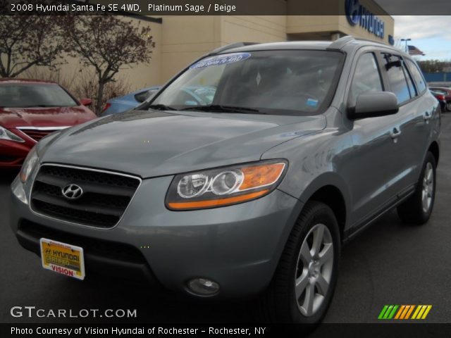 2008 Hyundai Santa Fe SE 4WD in Platinum Sage
