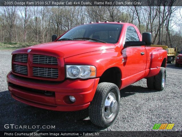 2005 Dodge Ram 3500 SLT Regular Cab 4x4 Dually in Flame Red