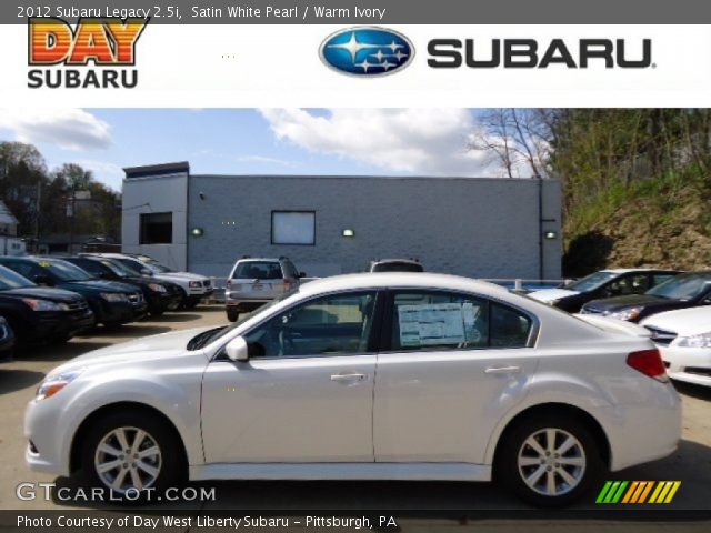 2012 Subaru Legacy 2.5i in Satin White Pearl