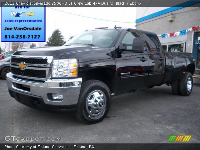 2012 Chevrolet Silverado 3500HD LT Crew Cab 4x4 Dually in Black
