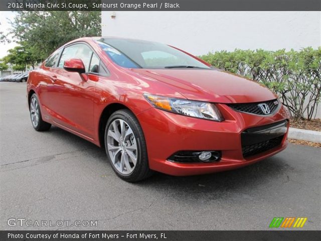 2012 Honda Civic Si Coupe in Sunburst Orange Pearl