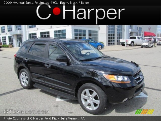 2009 Hyundai Santa Fe Limited 4WD in Ebony Black