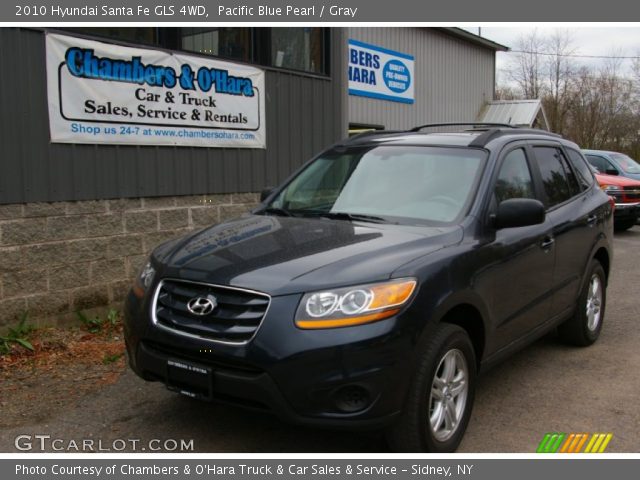 2010 Hyundai Santa Fe GLS 4WD in Pacific Blue Pearl