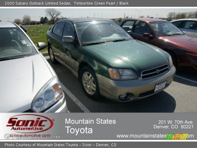 2000 Subaru Outback Limited Sedan in Timberline Green Pearl