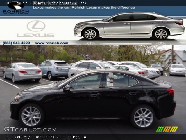2012 Lexus IS 250 AWD in Obsidian Black