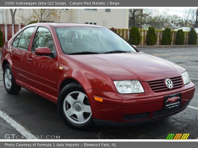 2000 Volkswagen Jetta GLS Sedan in Canyon Red Metallic