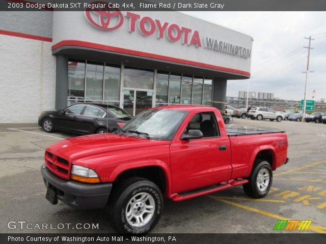 2003 Dodge Dakota SXT Regular Cab 4x4 in Flame Red