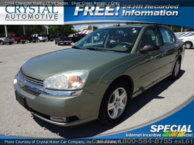2004 Chevrolet Malibu LT V6 Sedan in Silver Green Metallic