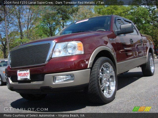 2004 Ford F150 Lariat SuperCrew in Dark Toreador Red Metallic