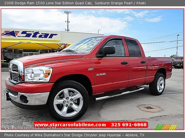 2008 Dodge Ram 1500 Lone Star Edition Quad Cab in Sunburst Orange Pearl