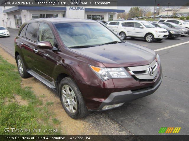 2009 Acura MDX Technology in Dark Cherry Pearl