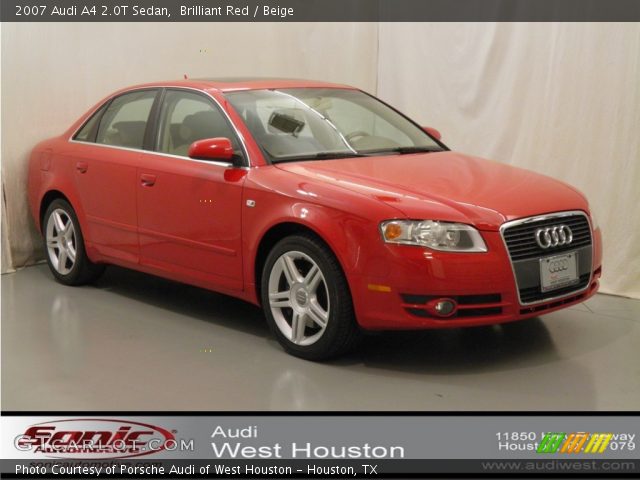 2007 Audi A4 2.0T Sedan in Brilliant Red