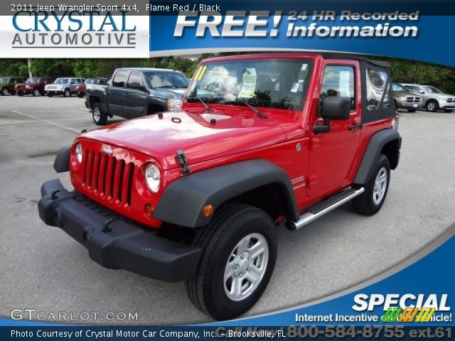 2011 Jeep Wrangler Sport 4x4 in Flame Red