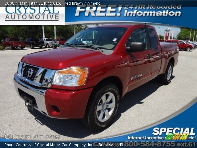 2008 Nissan Titan SE King Cab in Red Brawn