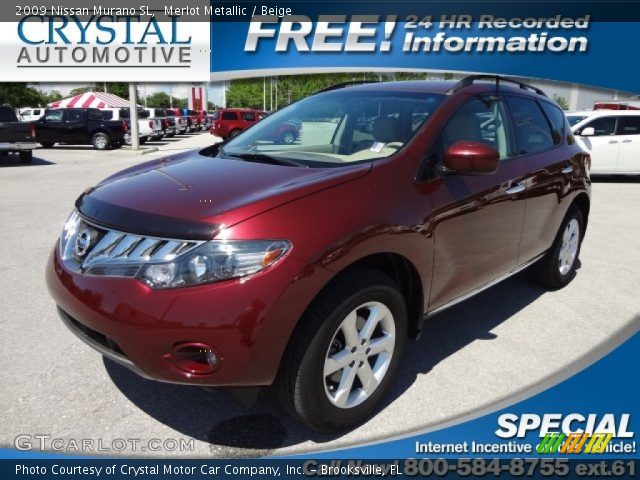2009 Nissan Murano SL in Merlot Metallic