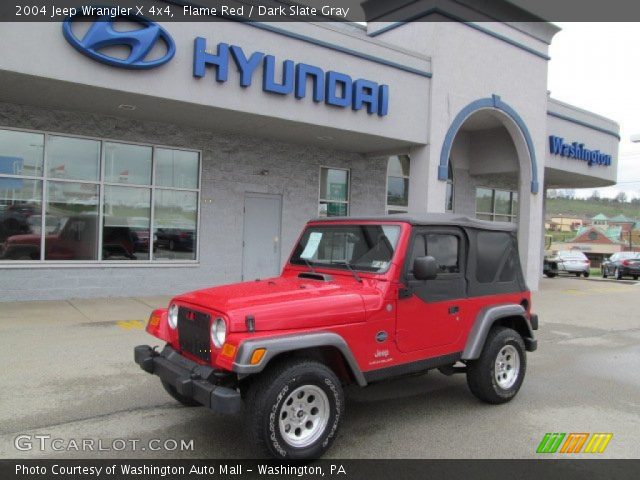 2004 Jeep Wrangler X 4x4 in Flame Red