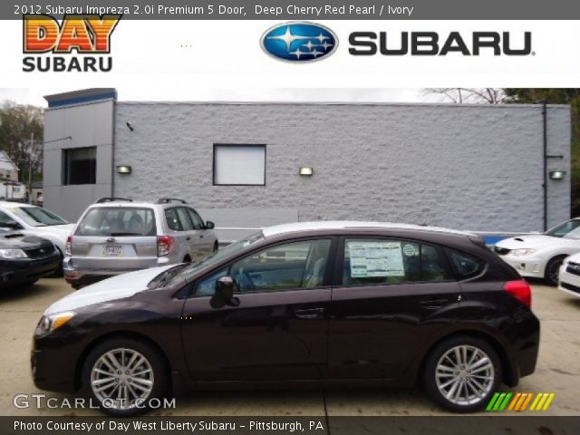 2012 Subaru Impreza 2.0i Premium 5 Door in Deep Cherry Red Pearl