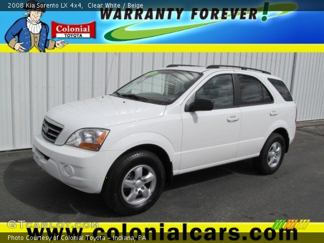 2008 Kia Sorento LX 4x4 in Clear White