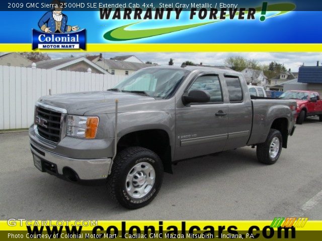 2009 GMC Sierra 2500HD SLE Extended Cab 4x4 in Steel Gray Metallic