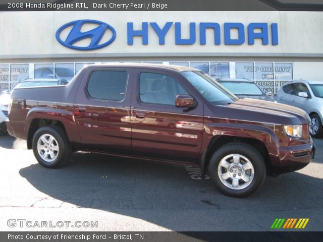 2008 Honda Ridgeline RTL in Dark Cherry Pearl