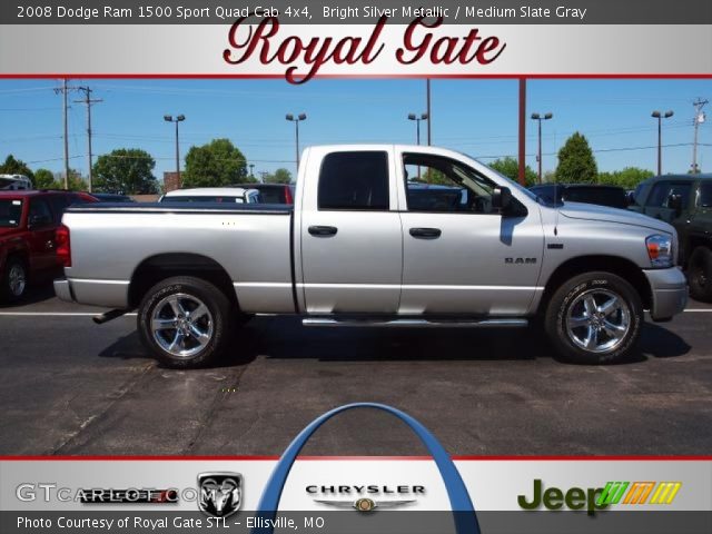 2008 Dodge Ram 1500 Sport Quad Cab 4x4 in Bright Silver Metallic