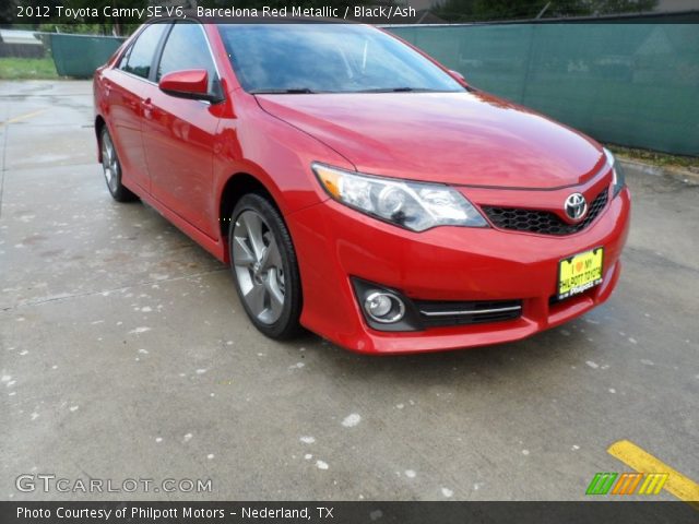 2012 Toyota Camry SE V6 in Barcelona Red Metallic