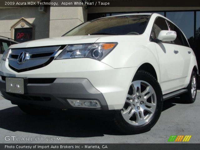 2009 Acura MDX Technology in Aspen White Pearl