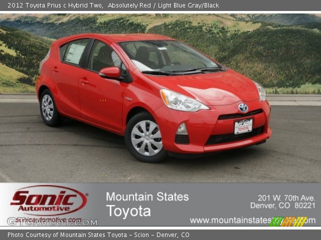 2012 Toyota Prius c Hybrid Two in Absolutely Red
