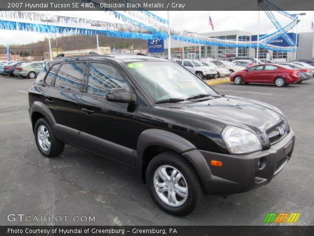 2007 Hyundai Tucson SE 4WD in Obsidian Black Metallic