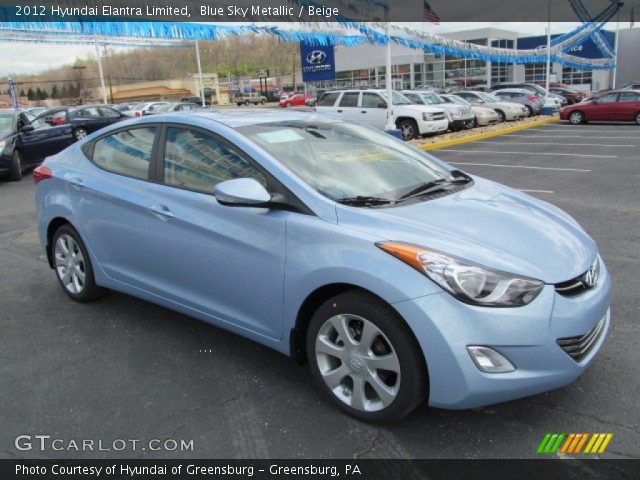 2012 Hyundai Elantra Limited in Blue Sky Metallic