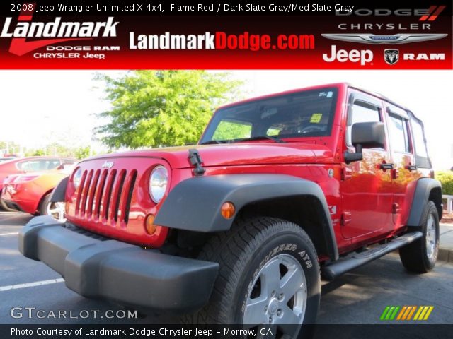 2008 Jeep Wrangler Unlimited X 4x4 in Flame Red