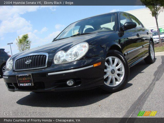 2004 Hyundai Sonata V6 in Ebony Black