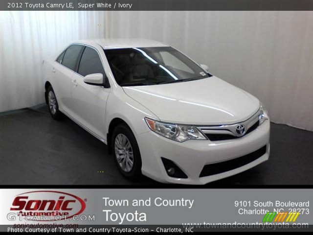 2012 Toyota Camry LE in Super White