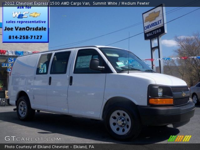 2012 Chevrolet Express 1500 AWD Cargo Van in Summit White