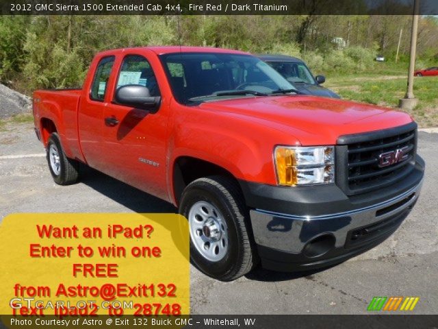 2012 GMC Sierra 1500 Extended Cab 4x4 in Fire Red