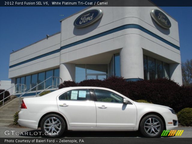 2012 Ford Fusion SEL V6 in White Platinum Tri-Coat